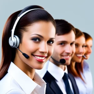 Telemarketer in a call centre, smiling and happy | Auckland | New Zealand | Teleservices